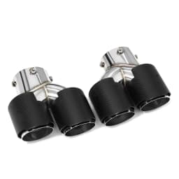 Quad Carbon Fiber Exhaust Tips for BMW G22 G23 M440i G20 M340i G42 M240i 2021+ Dual M Performance Muffler Tailpipe Endrohre
