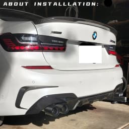Quad Carbon Fiber Exhaust Tips for BMW G22 G23 M440i G20 M340i G42 M240i 2021+ Dual M Performance Muffler Tailpipe Endrohre