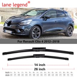 Wiper Front Rear Wiper Blades For Renault Clio 4 2012 - 2019 Windshield Windscreen Front Window 26"+14"+10" 2015 2016 2017 2018