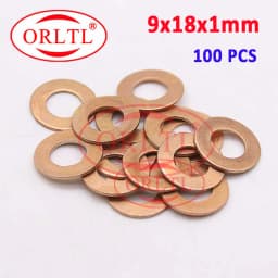 ORLTL 100PCS/lot Diesel Oil Fuel Injector Copper Washers F00VC17504 Auto Nozzle F00VC17503 F00VC17505 for BOSCH Delphi Denso