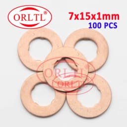 ORLTL 100PCS/lot Diesel Oil Fuel Injector Copper Washers F00VC17504 Auto Nozzle F00VC17503 F00VC17505 for BOSCH Delphi Denso