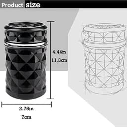 Universal Car Cigarette Ashtray Cup With LED Light Alloy Ash Tray Aluminum Cup Smokeless Detachable Vehicle Ashtray Holder