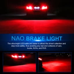 NAO P21W LED PY21W BA15S T20 W21/5W W5W T10 7443 For LADA DRL P21/5W 1300LM Car Lights Bulb 7440 BAY15D W21W 1157 Red White 1156