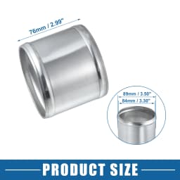 UXCELL 27mm-97mm ID 32mm-102mm OD Car Adapter Joiner Pipe Universal 76mm Length Connector Tubing Adapter Aluminum Alloy