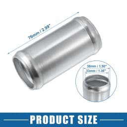 UXCELL 27mm-97mm ID 32mm-102mm OD Car Adapter Joiner Pipe Universal 76mm Length Connector Tubing Adapter Aluminum Alloy