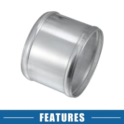 UXCELL 27mm-97mm ID 32mm-102mm OD Car Adapter Joiner Pipe Universal 76mm Length Connector Tubing Adapter Aluminum Alloy
