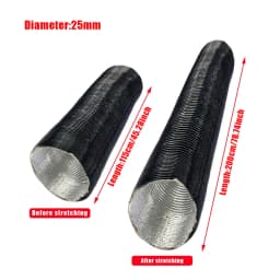 1PCS 25mm 42mm 60mm 75mm 90mm Diameter Air Diesel Parking Heater Duct Pipe Tube Hose For Webasto Eberspacher Car Camper