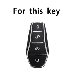 4 Buttons TPU Car Key Case for BYD Atto 3 Han EV Dolphin Remote Control Protect Cover Auto Accessories