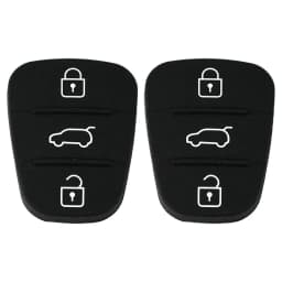 1 Pair For Hyundai I10 I20 I30 For KIA CEE'D CAR 2012 Car Remote Car 3 Buttons Key Fobs Case Rubber Shell Black Accessories