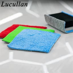 Lucullan Portable Ceramic Coating Applicators Thick Cloth+ Foam Block with Double Side Hook and Loop
