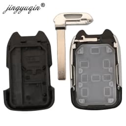 jingyuqin Smart Keyless Fob Shell for Chevrolet Tahoe Silverado Suburban Tahoe GMC Sierra Acadia Terrain YUKON Remote Key Case