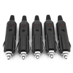 5pcs 12V To 24V Car Cigarette Lighter Plug Fuses 5A With LED Indicator Plug Power Charger Adapter Connector Fuse Converter Plug