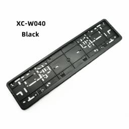 Black European Size License Plate Frame Holder