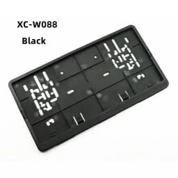 Black European Size License Plate Frame Holder