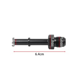 Quick Connect 6AN AN6 Male To 3/8", 5/16" Quick Disconnect Male Push On EFI Fitting Adapter Aluminum Black TF-1081-90-5/16
