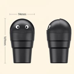 Universal Car Trash Can Auto Organizer Storage Box with Swing Lid Cute Mini Automotive Leakproof Vehicle Trash Bin for Car