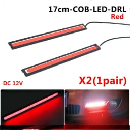 2Pcs 17cm COB Car Fog Light LED Light Strip RED Waterproof Car 12V DRL Fog Light Driving Lamp Car Styling Led Day Light