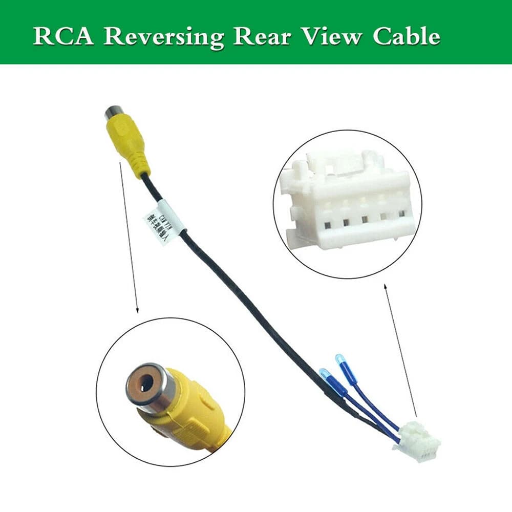 1piece Auto Rear View Backup Camera Cable Adaptor RCA 10Pin For Car Stereo Radio DVD Monitor Car Interior Dash Parts