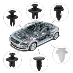 100Pcs Car Plastic Clips Fastener Screws Body Push Retainer Pin Rivet Bumper Panel Interior Decoration Mixed Auto Accessories
