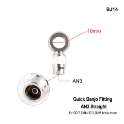 AN3 Motorcycle Motor Bike Hydraulic Brake Oil Hose Line Banjo Fitting m10x1 stainless Steel 10mm New