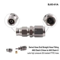 AN3 Motorcycle Motor Bike Hydraulic Brake Oil Hose Line Banjo Fitting m10x1 stainless Steel 10mm New