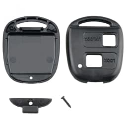 Car Key Case 2 Buttons Car Remote Key Shell with TOY43 Blade + 2 Micro Switches Fit for Toyota Yaris Prado Tarago Camry Corolla