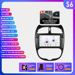 Hizpo 7862 2din Android 14 Car Radio For PEUGEOT 206 206CC 206SW 2000-2008 Auto Multimedia Player GPS Autoradio Carplay Navi