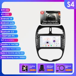 Hizpo 7862 2din Android 14 Car Radio For PEUGEOT 206 206CC 206SW 2000-2008 Auto Multimedia Player GPS Autoradio Carplay Navi
