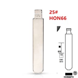 10pcs HON66 Flip Blank Key Blade 25# HON66FH for Accord Fit City New Odyssey for KD Keydiy Xhorse Remotes