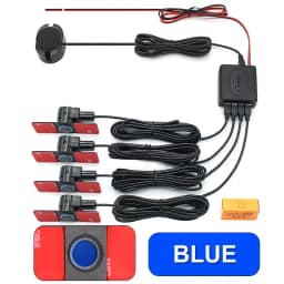 GreenYi Car Parking Sensor Assistant Parktronics 4 Black/Silver/White 13mm Flat Sensors Reverse Radar Sound Buzzer Alarm Sound