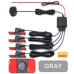GreenYi Car Parking Sensor Assistant Parktronics 4 Black/Silver/White 13mm Flat Sensors Reverse Radar Sound Buzzer Alarm Sound