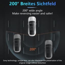 Car Rear View Camera 200° AHD 1920x1080P for Fisheye Golden Lens Full HDR Night Vision Vehicle Back Car Reversing Front Camera