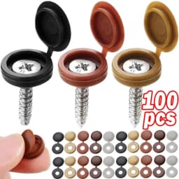 10/100Pcs Nails Screw Caps Plastic Protective Covers 7 Colors Phillips Screw Decorative Cover Cross Screw Folding Cap