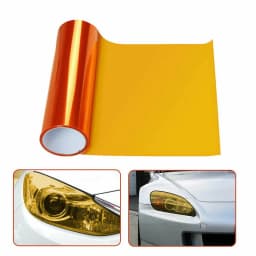 12"x12" Amber Orange Car Light Sticker Car Light Headlight Taillight PVC Tint Film Sticker Fog Light Rear Lamp Yellow Vinyl Film