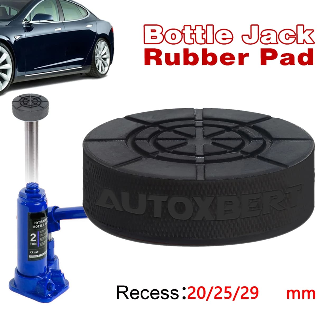 Universal Bottle Jack Rubber Pad Anti-slip Adapter Support Block Car Lift Tool 2 - 10 Ton Bottle Jacks Jacking Points Repair New