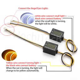 1 Warranty Durable SMD Cotton Light Switchback LED Angel Eye Halo Ring DRL Kit For Volkswagen Golf 4 golf4 MK4 R32 VR6 1998-2004