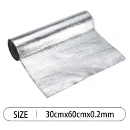 Car Heat Protection Foil Film High Temperature Resistant Fiberglass Aluminum Foil Tape Cloth Self-adhesive Heat Insulation Mat