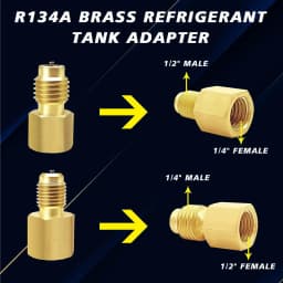 R134A Self-Sealing and Single Puncture Can Taps with Valve Core Removal Tool Self-Sealing and Puncture Style Refrigerant Can Tap