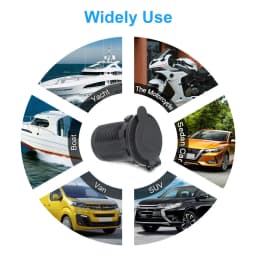 4 Colors Cigarette Lighter Socket 12V-24V Waterproof Plug Power Outlet Adapter Car Accessories for Marine Boat Motorcycle Truck