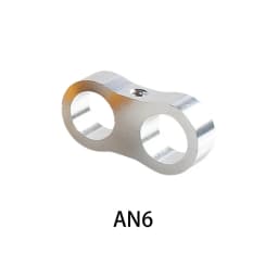 Universal Aluminum AN4 AN6 AN8 AN10 Braided Rubber Hose Line Clamp Splitter Billet Oil Fuel Water Hose Tube Seprator Kit
