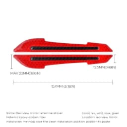 Reflective Stickers Warning Strip Tape Traceless Protective Car Sticker Warn on Car Rearview Mirror Exterior Auto Accessories