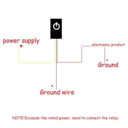 Car Push Button Latching Turn ON/OFF Switch, DC12V 200mA 2 4W LED Light, Durable And Reliable Easy Installation