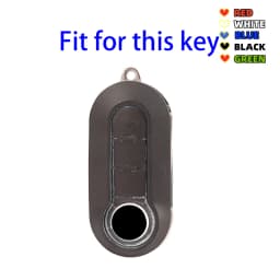 3 Buttons for Fiat 500 Ducato Panda Punto Gold TPU Car Flip Folding Key Case Cover Remote Key Shell Holder Protecor Keychain