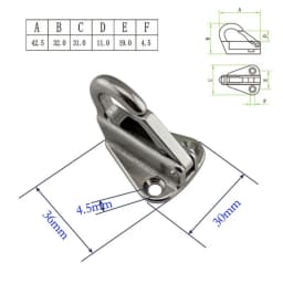2 X Marine 316 Stainless Steel Spring Snap Fending Hook Fender Boat Hardware Marine Boat Spring Locked Fender Hooks Ready Stock