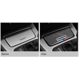 Carbon Fiber Gear Shift Position Panel Cover Trim Strip Fit for BMW 3-Series E90 E92-2005-12 Car Panel Trim Cover Sticker Decor