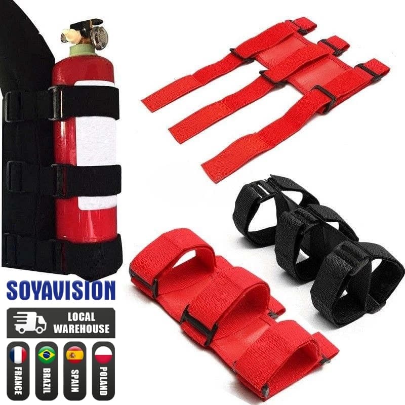 Adjustable Extinguisher Mount Strap Oxford Cloth Car Roll Bar Fire Safety Holder Belt for Jeep Wrangler TJ JK JL 1997-2018
