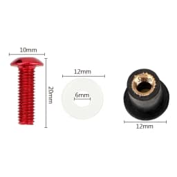 Fairing Screen Fasterners Windscreen Nut Bolt Washer Screw 10Pcs/set Universal Motorbike Windshield Fasterner Kit M5 X 15mm