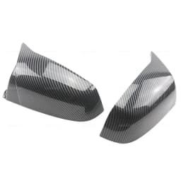 For BMW 5 6 7 Series E60 E61 E63 E64 F06 F07 F10 F11 F13 F01-F04 Carbon Fiber pattern Black Side Wing Rearview Mirror Cover Cap