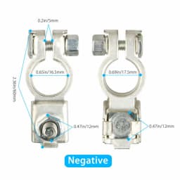 2pcs Negative Positive Auto Battery Cable Terminal Top Post Clamp For For SAE And DIN Batteries For All Cars