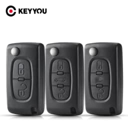KEYYOU For Peugeot 206 408 1/2/3/4/5/6/807 Partner For Citroen C1/2/3/4/5/6/7/8 Xsara Picasso Remote Car Key Shell CE0523/36